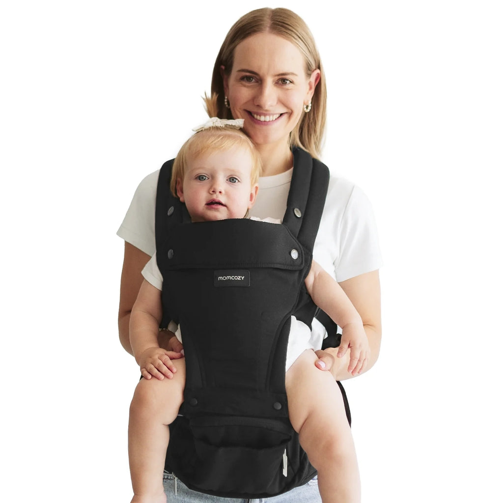 Canguru Ergonômico 2 em 1 com Hip Seat Momcozy Move2Fit - Suporte Pós-Parto